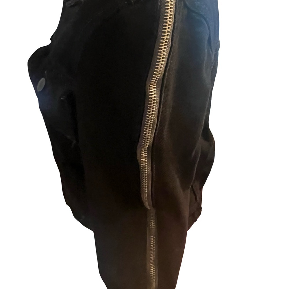 CARMAR Distressed Black Denim Moto Jacket - Picture 4 of 13